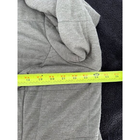 Sigrid Olsen Olive Green Quilted Zip-Up Hoodie Jacket With Drawstring Hood - Picture 5 of 9